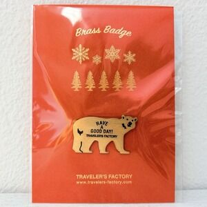 Traveler's Factory Brass Badge Bear Bear Notebook Accessory JAPAN